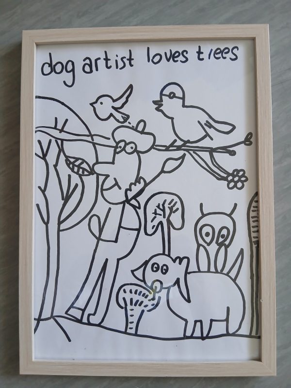 Dog Artist Loves Trees